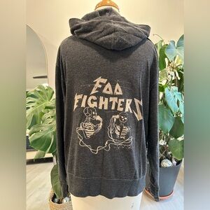 Foo Fighters • Concert Sweatshirt • Dark Gray Zip-Up Hoodie  • Skeleton Design